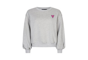 Sweater Love letter Grey melange