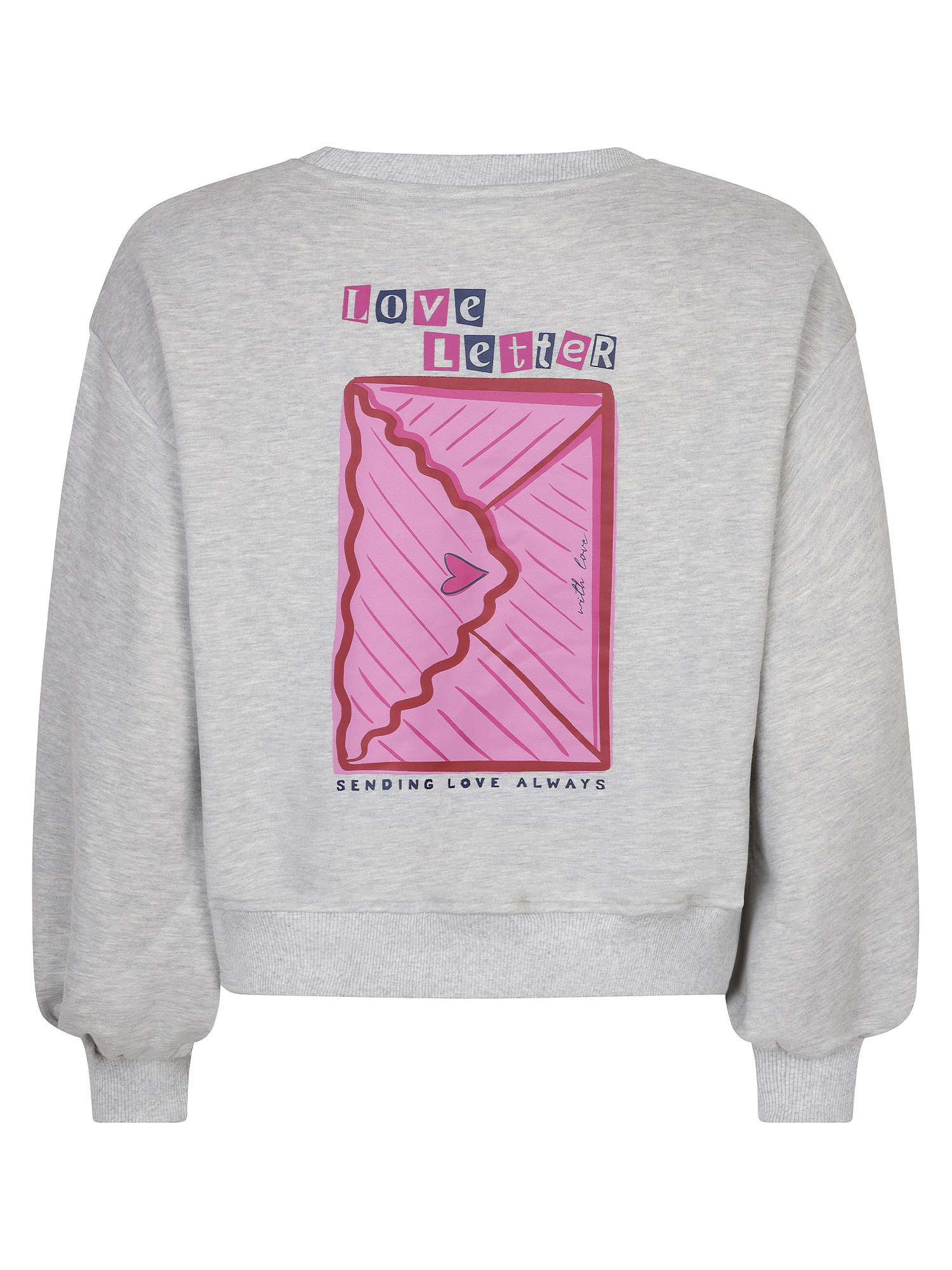 Sweater Love letter Grey melange