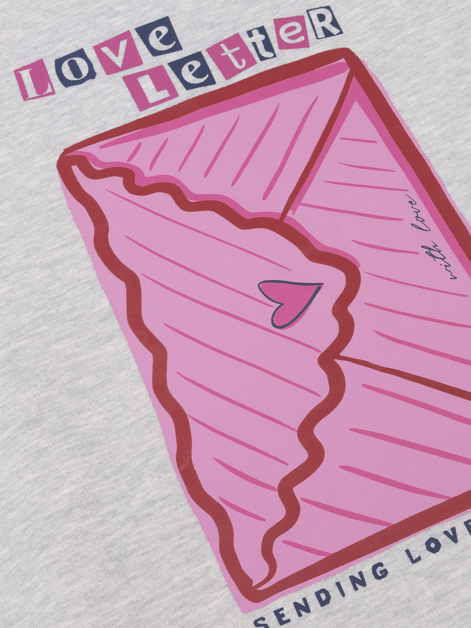 Sweater Love letter Grey melange