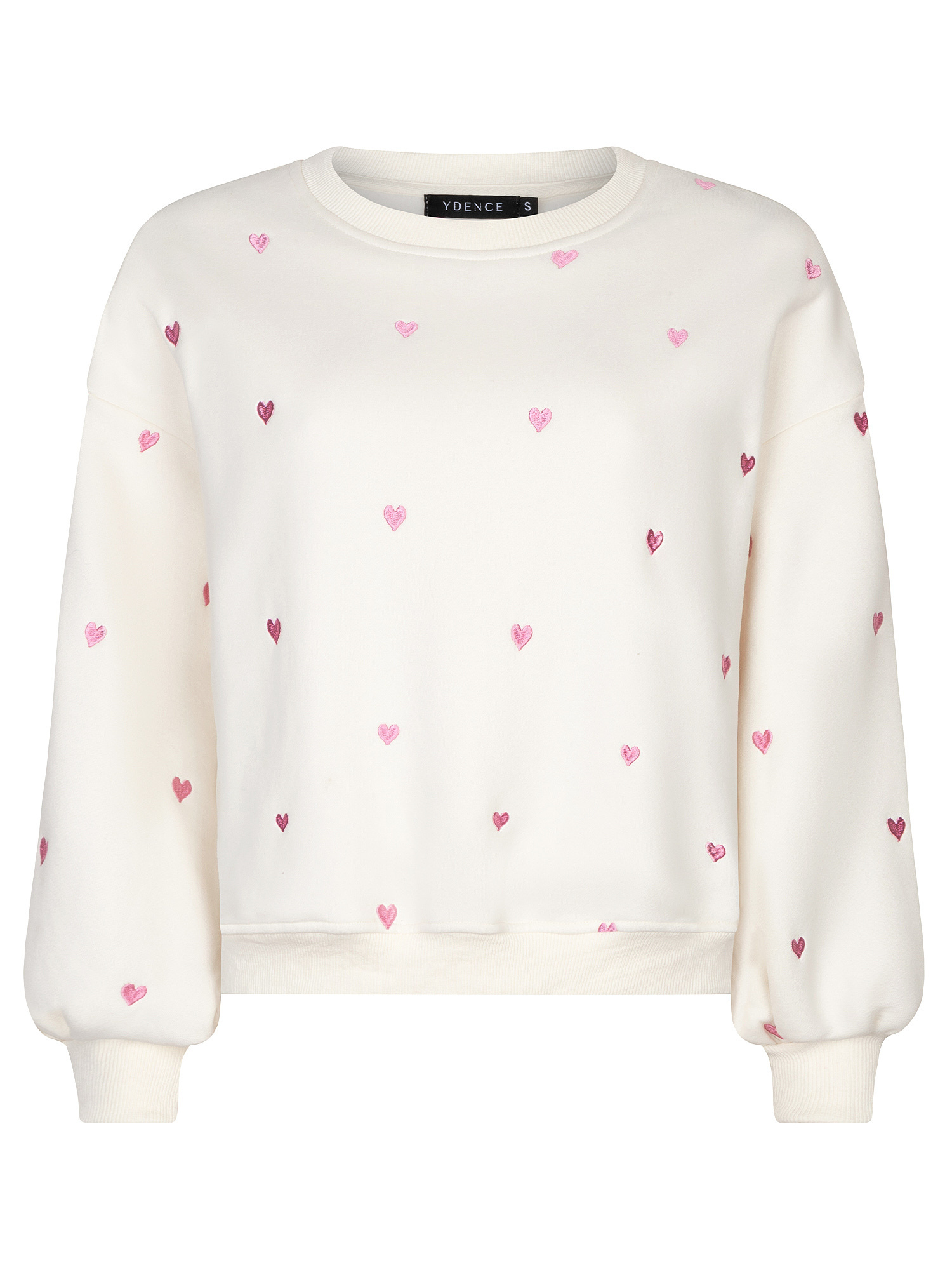Sweater Hearts Ecru/pink