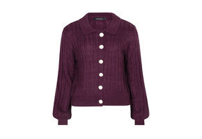 Knitted top Colette Aubergine
