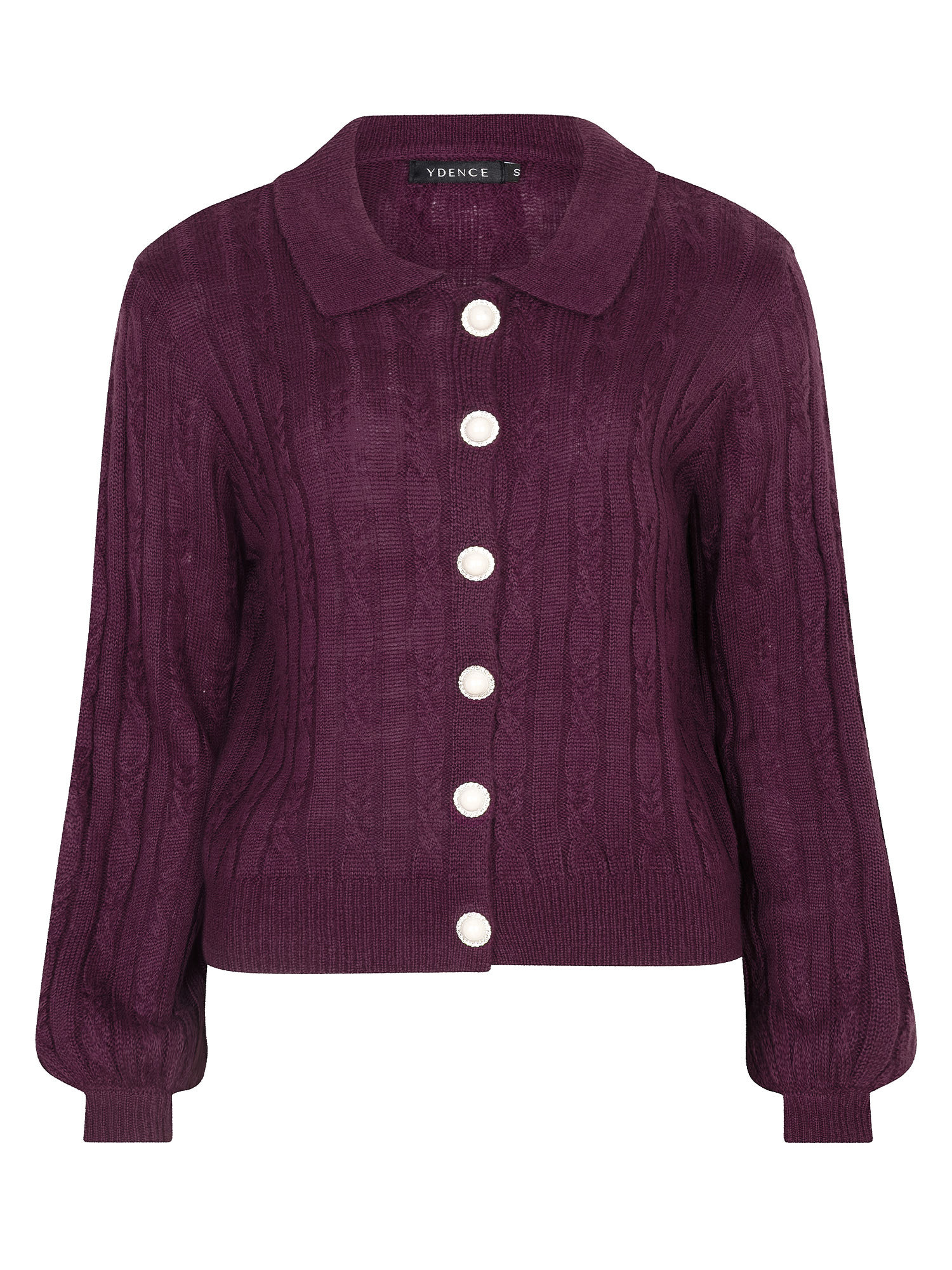 Knitted top Colette Aubergine