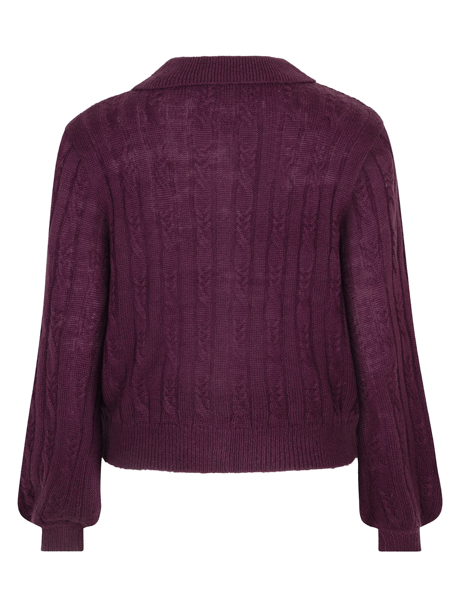 Knitted top Colette Aubergine