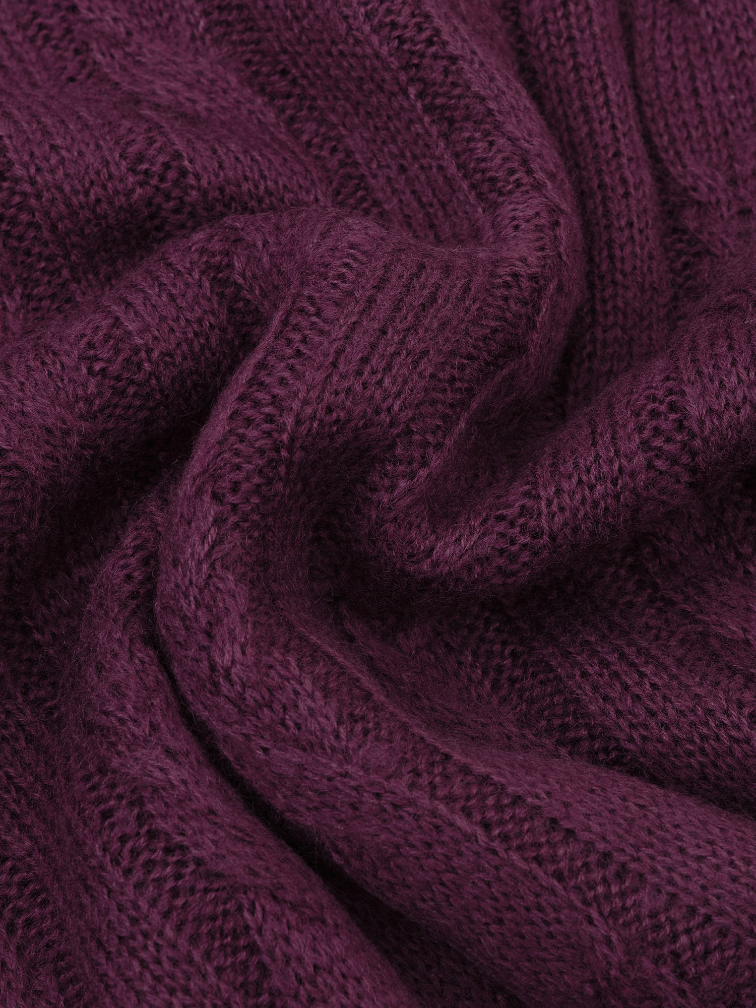 Knitted top Colette Aubergine