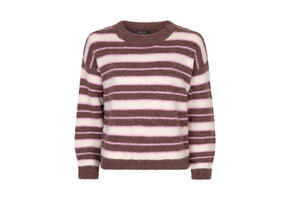 Knitted sweater Aria Mocha/ecru