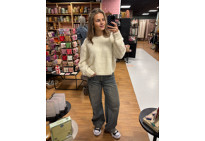 The Barrel Jeans Mid Waist Blue Denim S