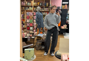 The Barrel Jeans Mid Waist Washed Black