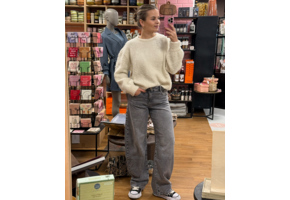 The Barrel Jeans Mid Waist Grey