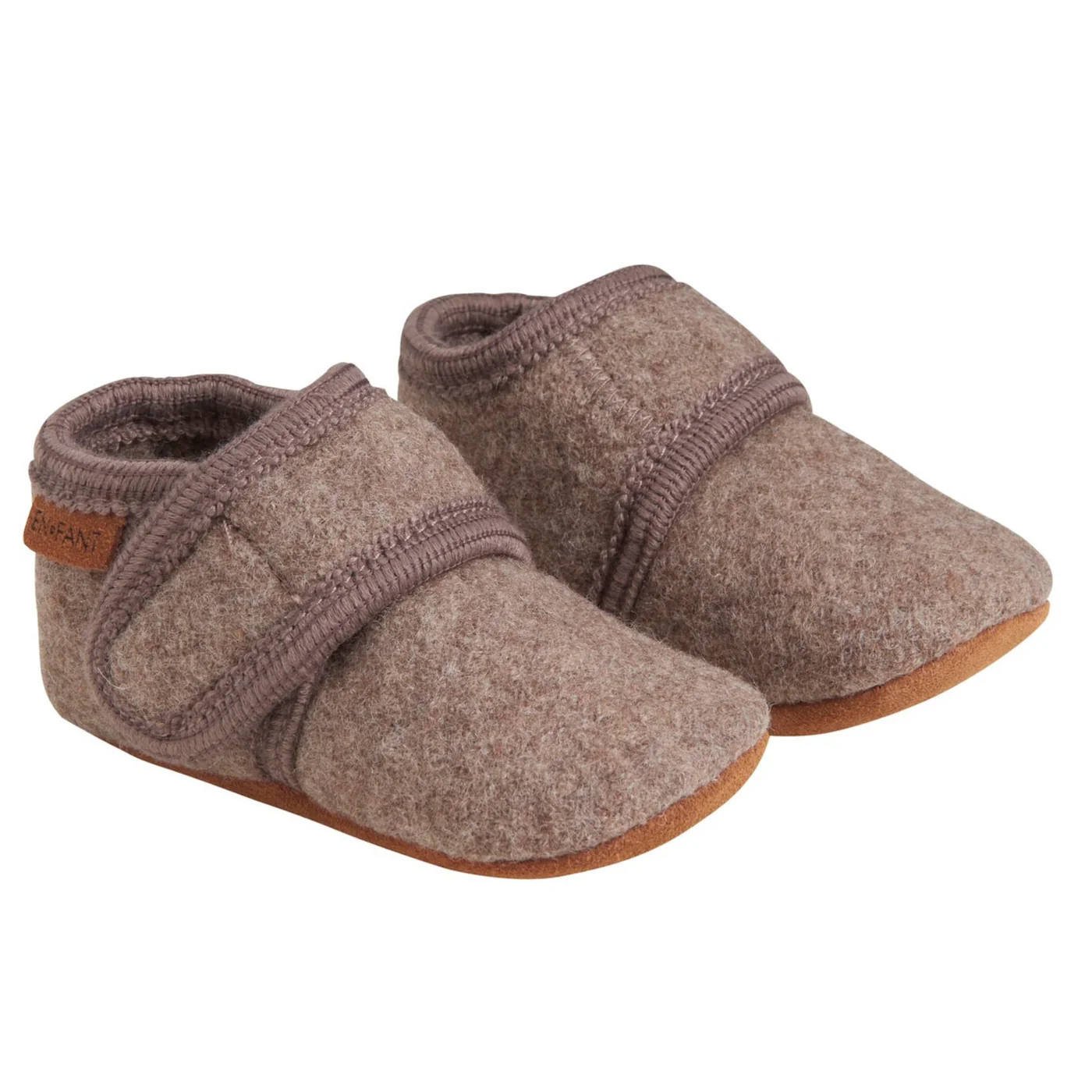 Baby Wool Slippers Walnut