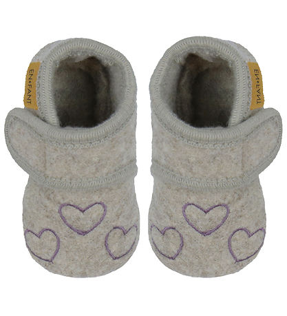 Wool Slippers w. Embroidery Grape Shake