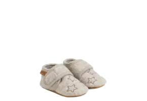 Wool Slippers w. Embroidery Morel