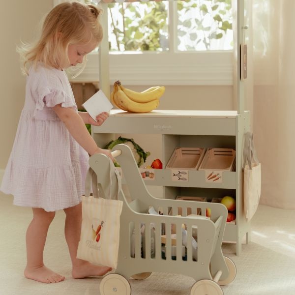 Little Dutch Houten winkelwagen