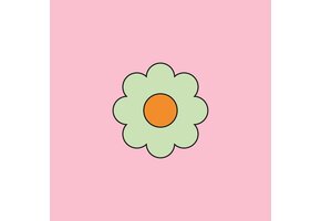 Alfabet Tegeltje Flower