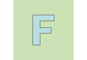 Alfabet Tegeltje Letter F