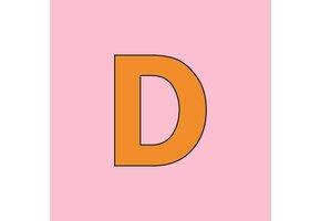 Alfabet Tegeltje Letter D