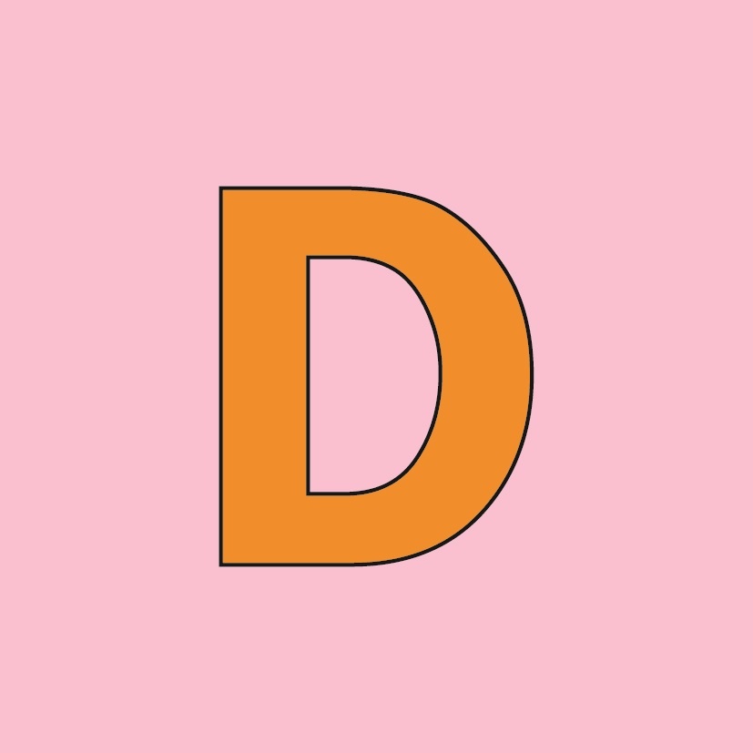 Alfabet Tegeltje Letter D