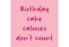 Magneettegeltje Birthday Cake Calories