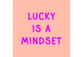 Magneettegeltje Lucky Is A Mindset