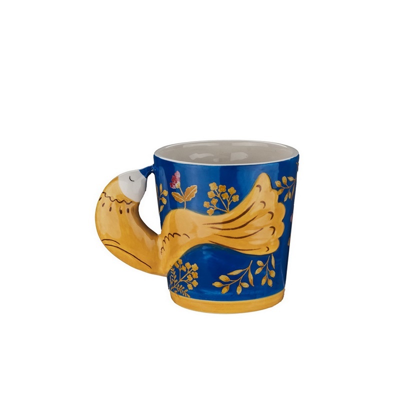 Aardewerk Beker Oriental Bird