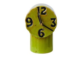 Retro ceramic clock olive