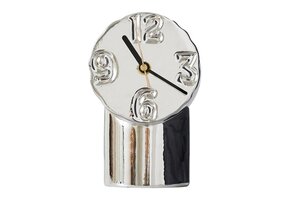 Retro Ceramic Clock | Chrome