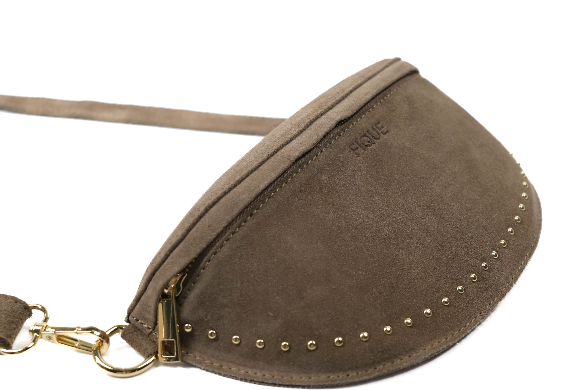 Tess Bag Taupe Suede Goud