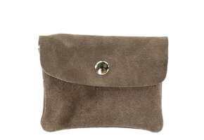 Wallet Rose Taupe Suede
