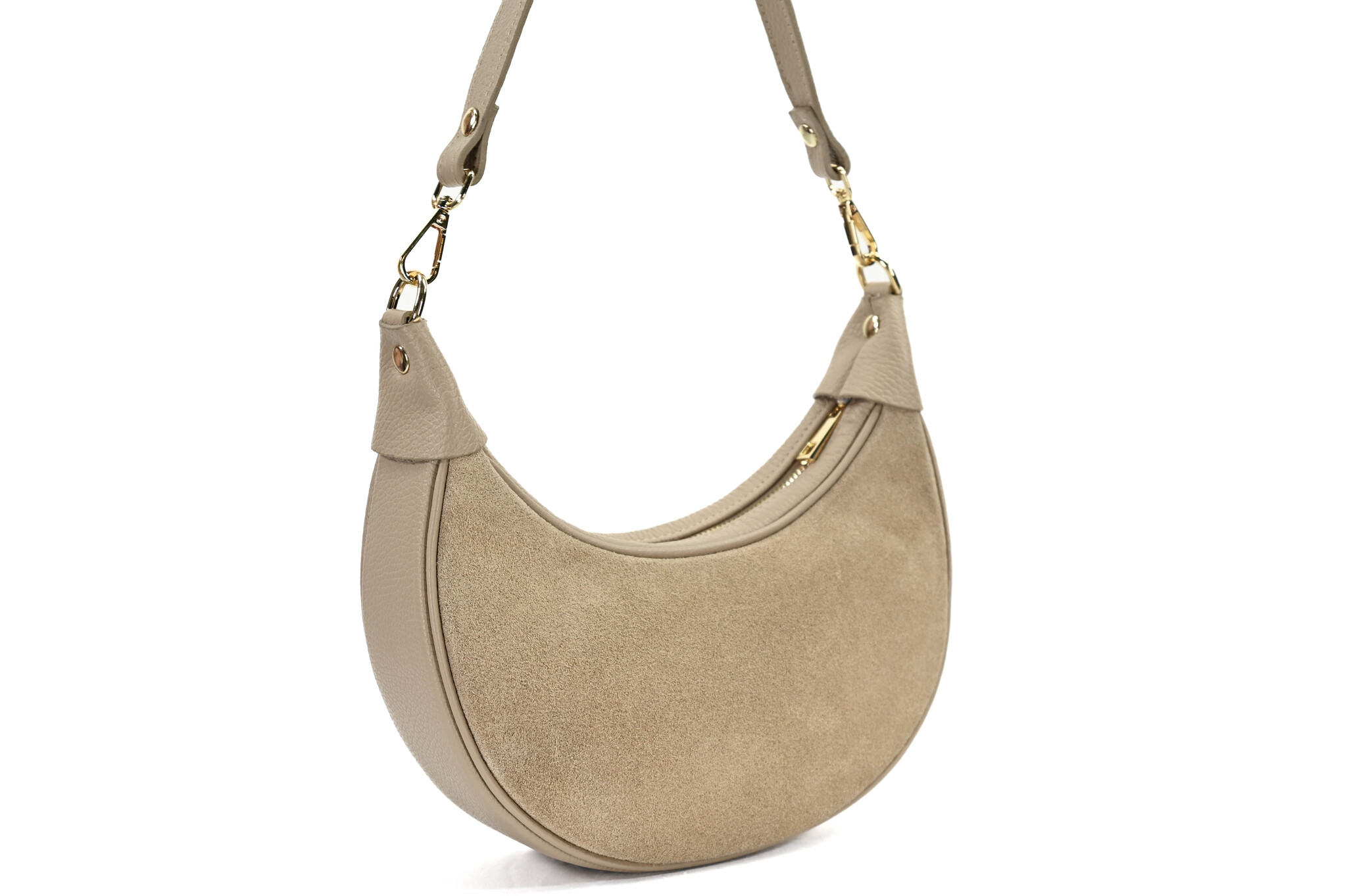 Linn bag Beige Suede