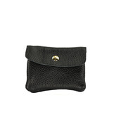 Wallet Rose Black Leather