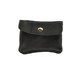 Wallet Rose Black Leather