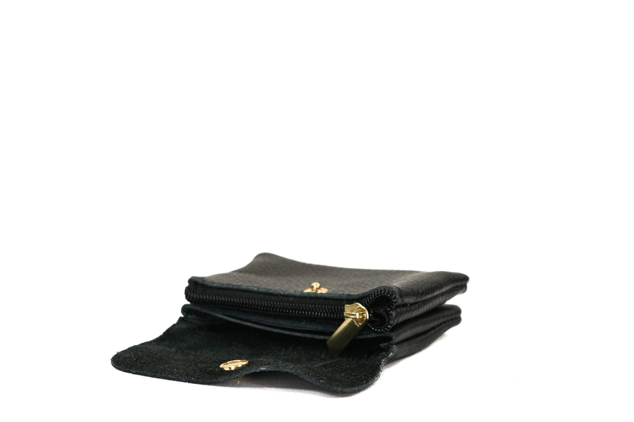 Wallet Rose Black Leather