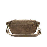 Cleo Bag Taupe Suede goud