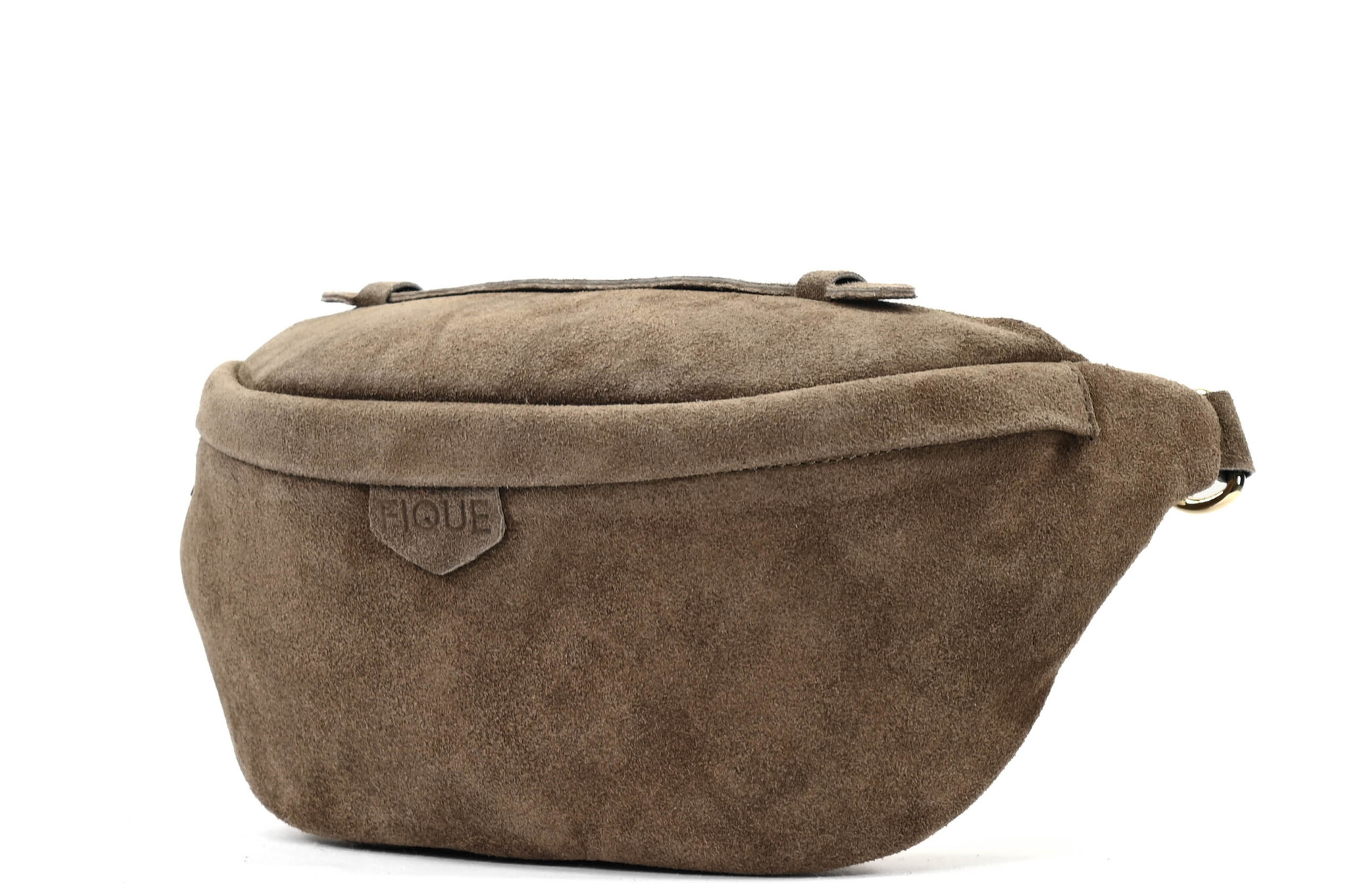 Cleo Bag Taupe Suede goud