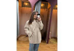 Blazer Celine Checked Beige