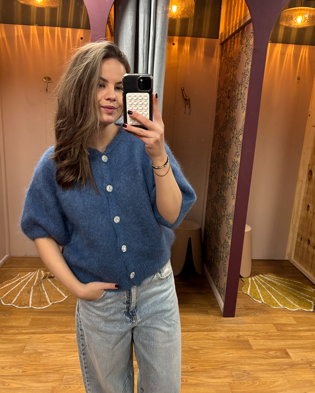 Mohair vestje Diamond jeans