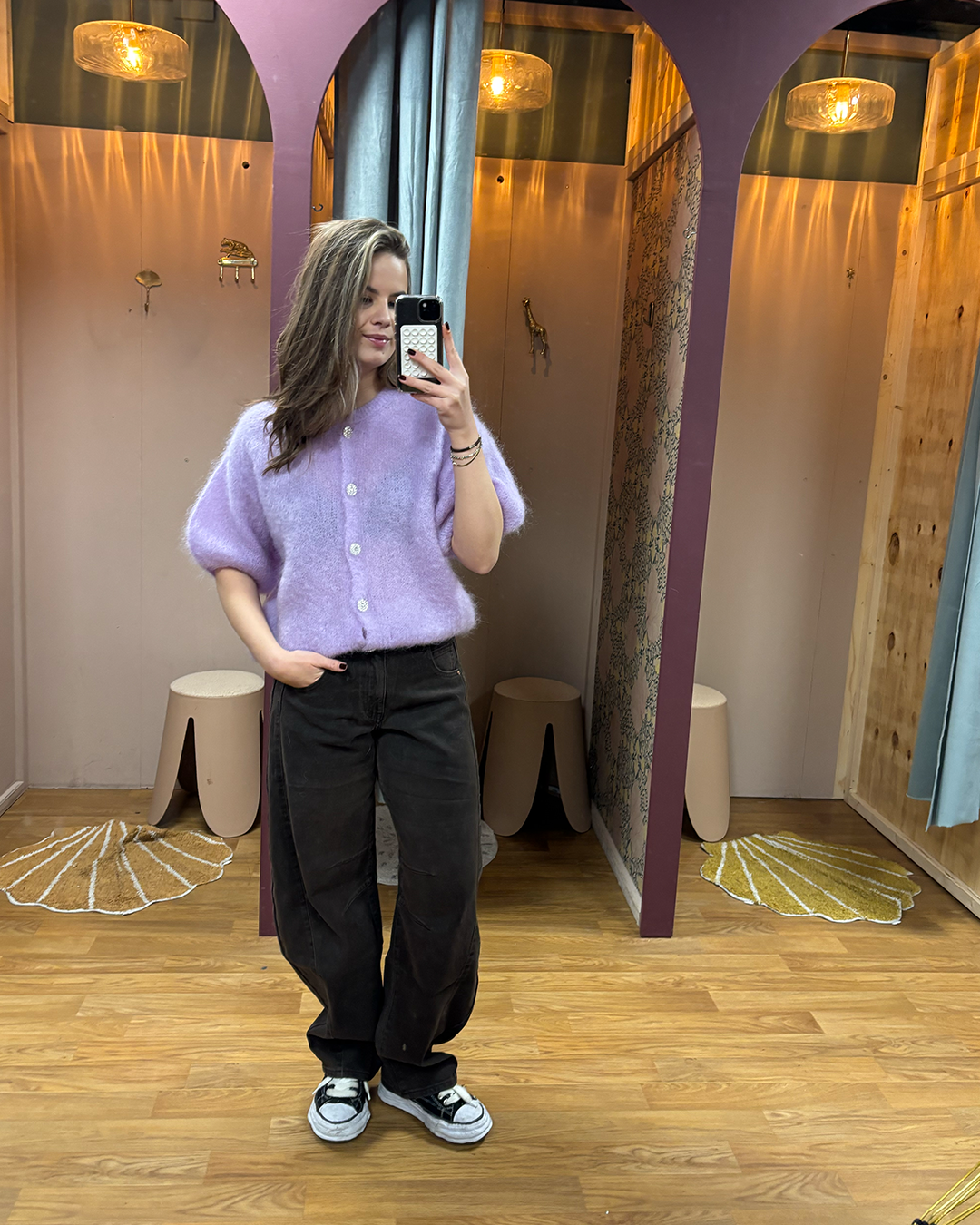 Mohair vestje Diamond Lila