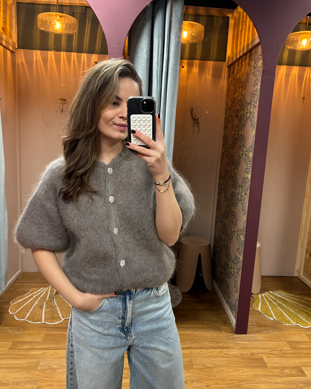 Mohair vestje Diamond Grey