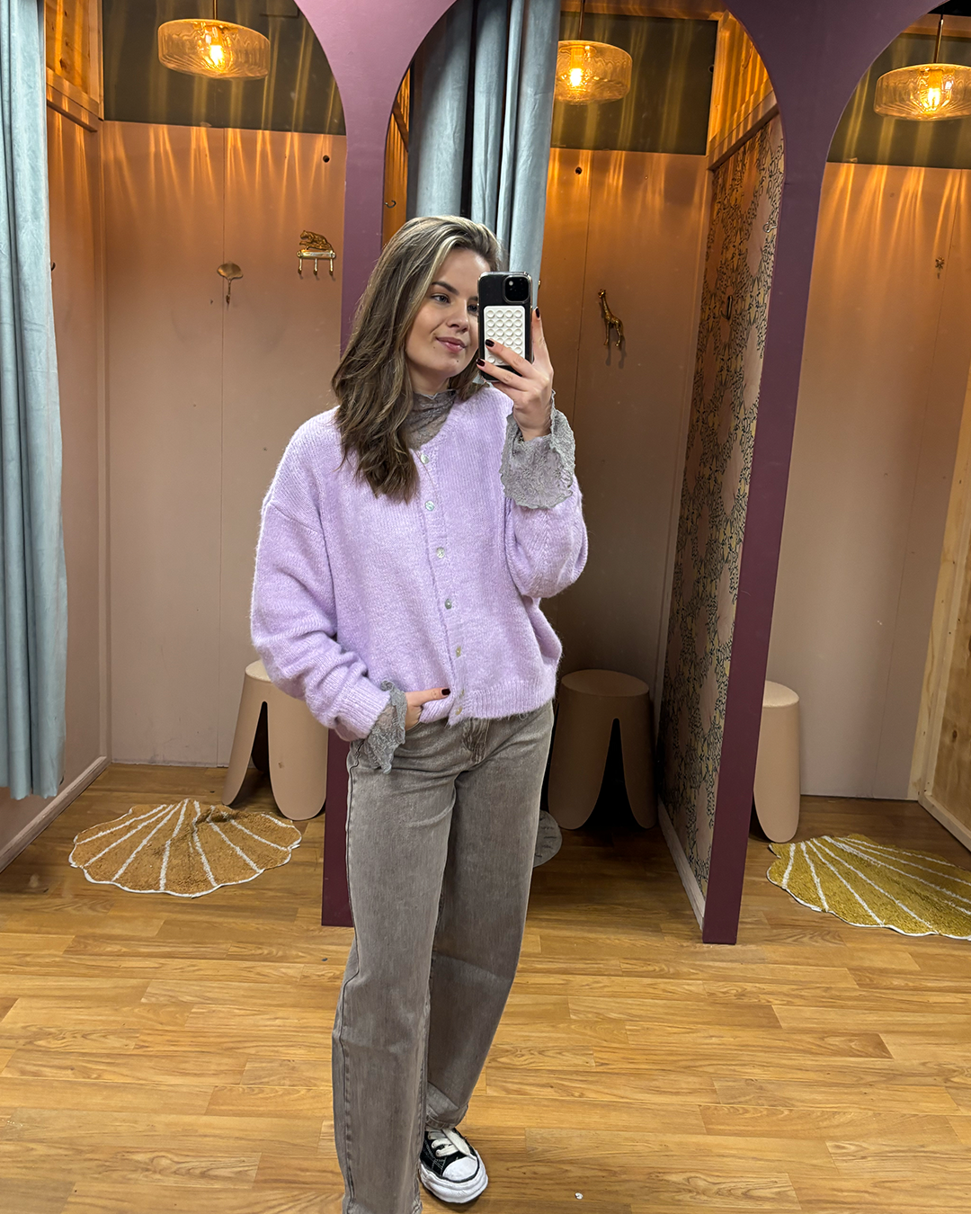 Vest Beau Knoopjes Lila