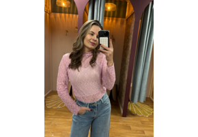 Kanten Top Baby Roze