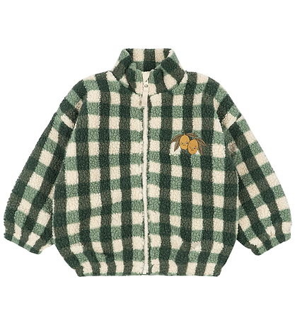 JODY TEDDY JACKET GRS GREEN CHECK