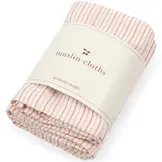 3 PACK MUSLIN CLOTH GOTS STRIPIE PETITE ROSE
