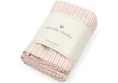 3 PACK MUSLIN CLOTH GOTS STRIPIE PETITE ROSE