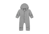 Hooded overall with buttons Light Grey Melange