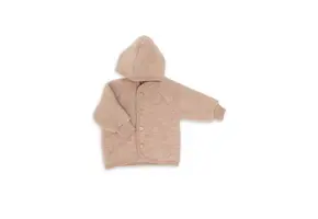 Hooded jacket with buttons Sand Melange
