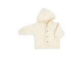 Hooded Jacket with Buttons Natural