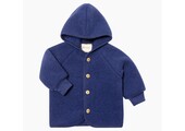 Hooded jacket gentian mélange