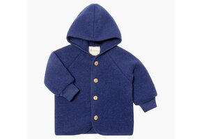 Hooded jacket gentian mélange