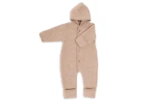 Hooded overall with buttons Sand Melange