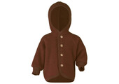 Hooded Jacket with Buttons Cinnamon Melange