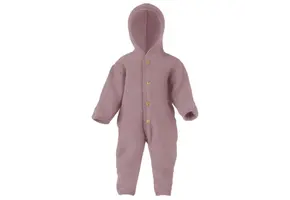 Hooded Overall with buttons Rosewood Melange